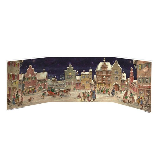 European Village Square Folding Advent Calendar