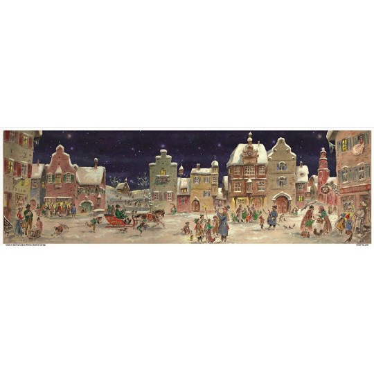 European Village Square Folding Advent Calendar