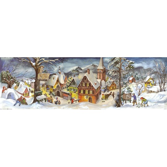 Snowy Village Folding Advent Calendar