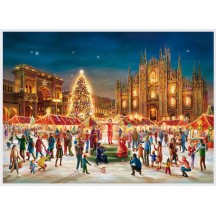 Christmas in Mailand Advent Calendar ~ 16-1/2" x 11-1/2"