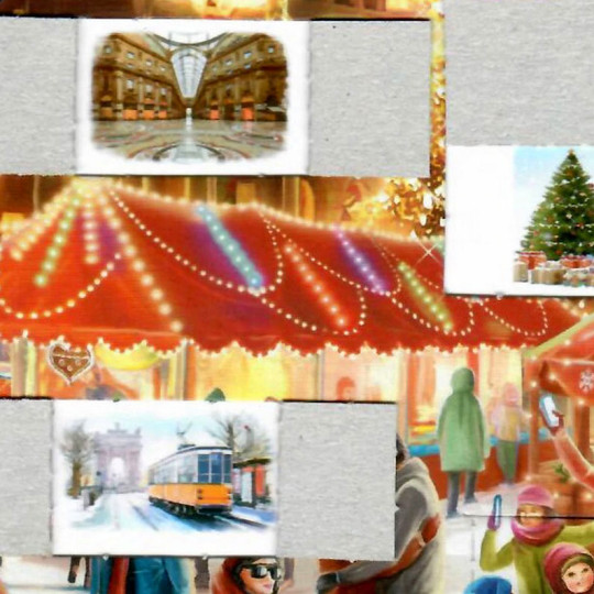 Christmas in Mailand Advent Calendar ~ 16-1/2" x 11-1/2"