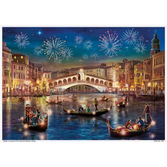 Christmas in Venice Advent Calendar ~ 16-1/2" x 11-1/2"