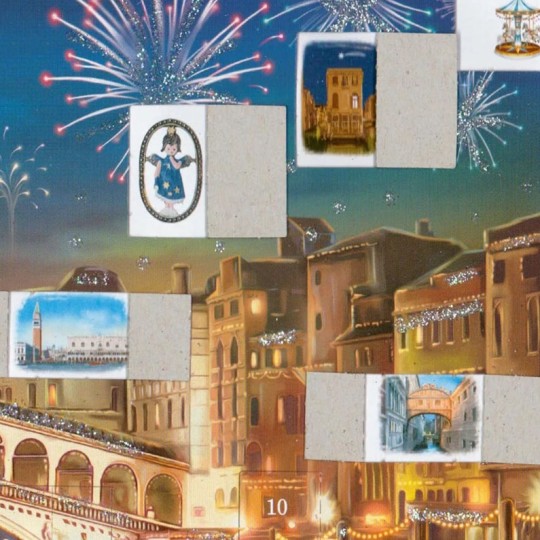 Christmas in Venice Advent Calendar ~ 16-1/2" x 11-1/2"