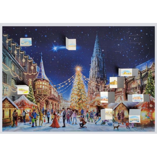 Christmas at Freiburg Munster Advent Calendar ~ 16-1/2" x 11-1/2"