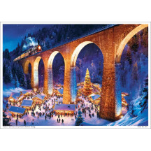 Ravennaschlucht Christmas Market in the Black Forest Advent Calendar ~16-1/2" x 11-1/2"