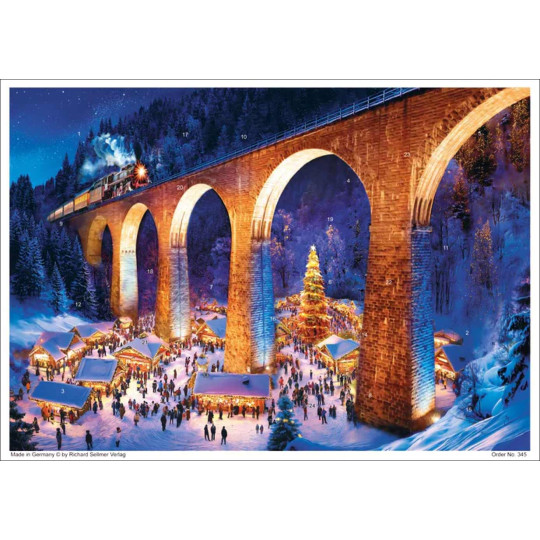 Ravennaschlucht Christmas Market in the Black Forest Advent Calendar ~16-1/2" x 11-1/2"