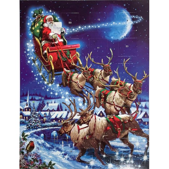 Santa's Sleigh Advent Calendar ~ England
