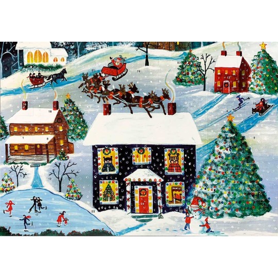 Snowy Christmas Cottage Advent Calendar ~ England