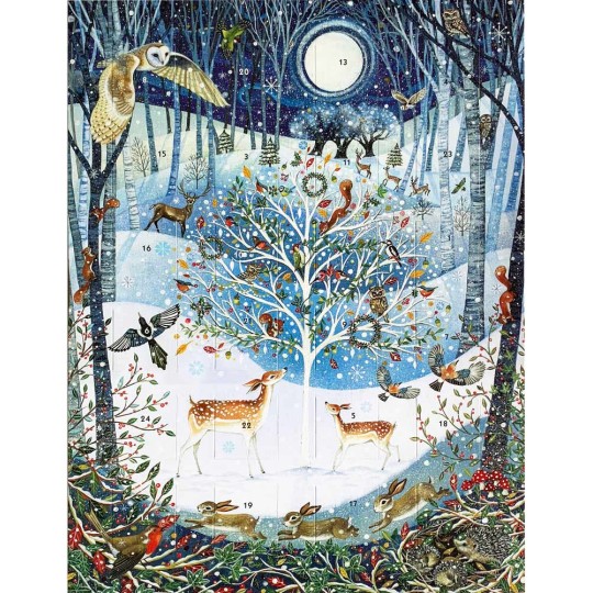 Winter Woodland Christmas Advent Calendar ~ England ~ 16-1/4" x 12-1/2"
