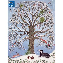 Winter Birds Christmas Tree Advent Calendar ~ England ~ 12-3/4" x 9-3/4"