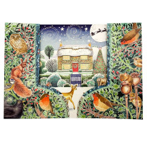 Standing 3D Animal Manor Advent Calendar ~ England ~ 13-3/4" x 9-3/4" tall