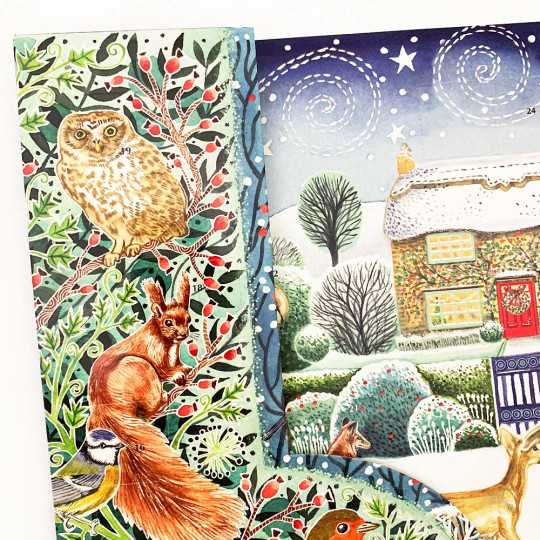 Standing 3D Animal Manor Advent Calendar ~ England ~ 13-3/4" x 9-3/4" tall