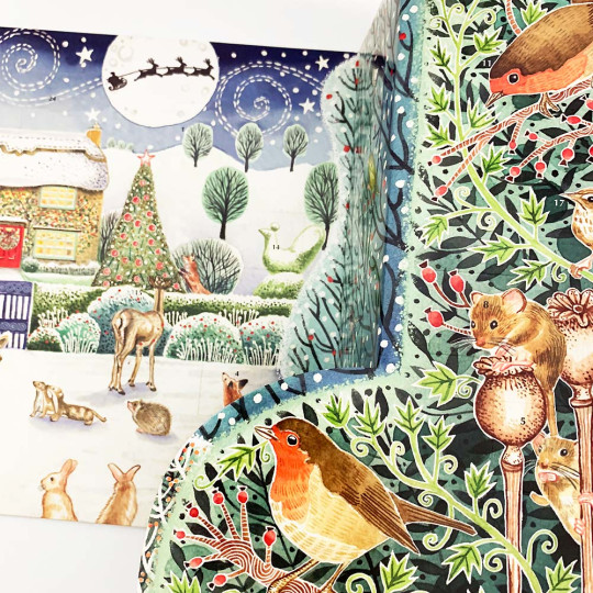 Standing 3D Animal Manor Advent Calendar ~ England ~ 13-3/4" x 9-3/4" tall