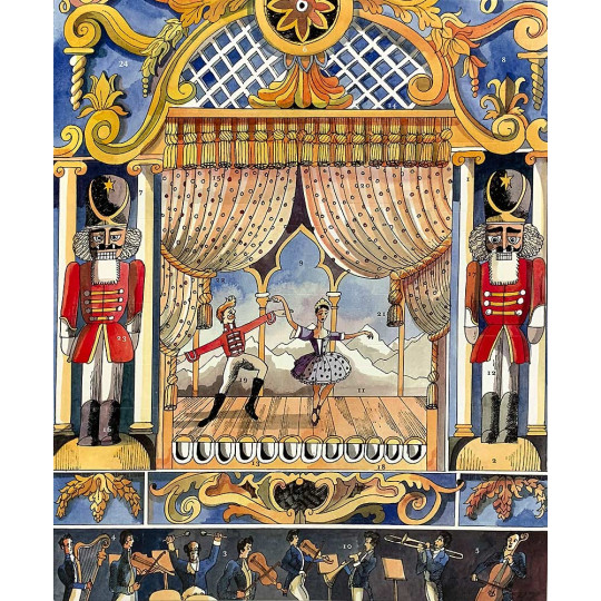 Emma Bridgewater Nutcracker Suite Advent Calendar ~ England ~ 12-3/4" x 9-3/4"