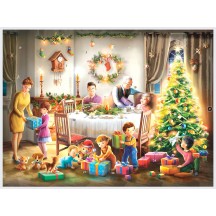 Family Christmas Advent Calendar ~ 14" x 10-1/2"