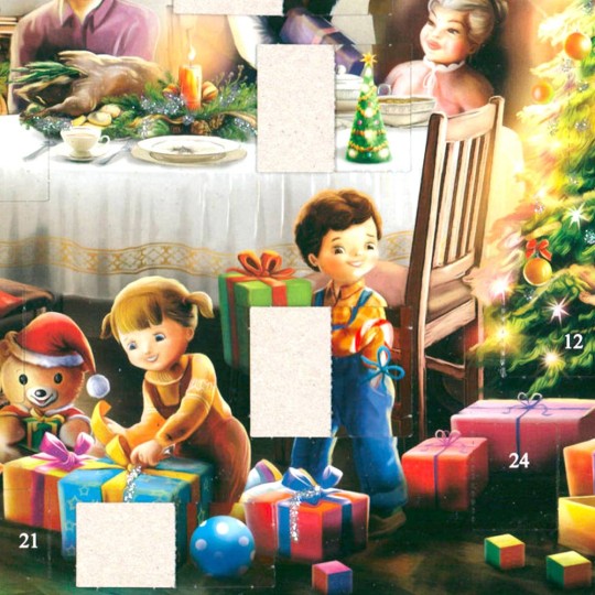 Family Christmas Advent Calendar ~ 14" x 10-1/2"