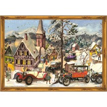 Victorian Christmas Autos Advent Calendar ~ 14" x 10-1/2"