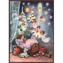 Christmas Angels Paper Advent Calendar ~ 14" x 10-1/2"