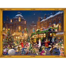 Victorian Christmas Tram Advent Calendar ~ 14" x 10-1/2"