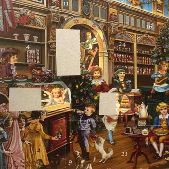 Victorian Toy Shop Advent Calendar ~ 14" x 10-1/2"