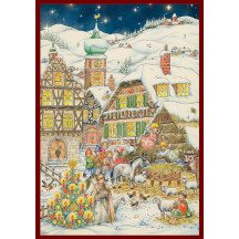 Animal Manger Paper Advent Clendar ~ 10-1/2" x 8-1/2"