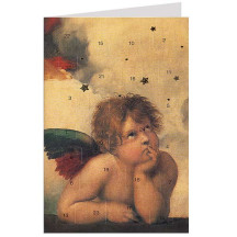 Raffael's Angel Advent Calendar Card from Austria ~ 6-3/4" x 4-1/2"