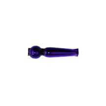 8 Purple Long Round Drop Glass Beads 1" ~ Czech Republic