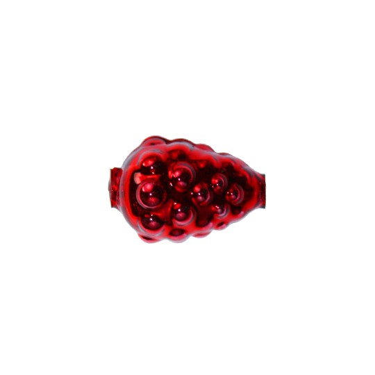 3 Red Berry or Grape Glass Beads 1" ~ Czech Republic