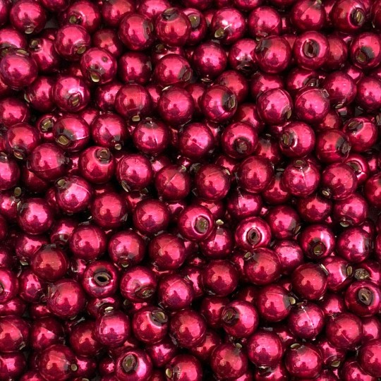 15 Pearl Blackberry Round Glass Beads 10 mm ~ Czech Republic