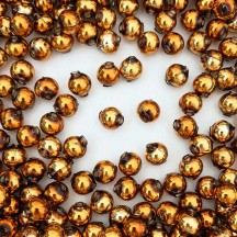 15 Brown Round Glass Beads 10 mm ~ Czech Republic