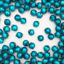 15 Pearl Teal Round Glass Beads 10 mm ~ Czech Republic
