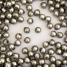15 Pearl Pewter Grey Round Glass Beads 10 mm ~ Czech Republic