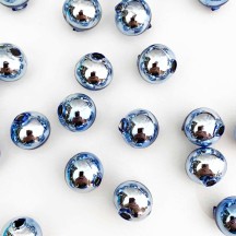 10 Glossy Light Blue Round Glass Beads 16 mm ~ Czech Republic