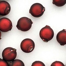 8 Matte Burgundy Round Glass Beads 18 mm ~ Czech Republic