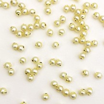 30 Matte Palest Yellow Round Glass Beads 6 mm ~ Czech Republic