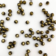 30 Matte Dark Olive Round Glass Beads 6 mm ~ Czech Republic