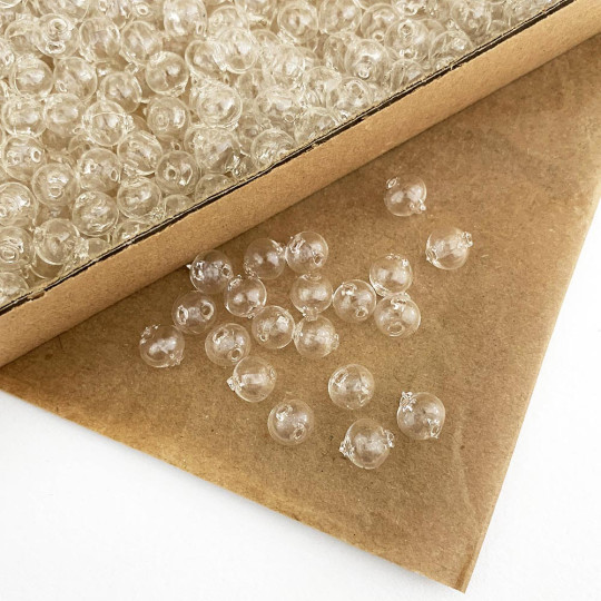 30 Clear Round Glass Beads 8 mm ~ Czech Republic