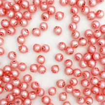 30 Matte Light Pink Round Glass Beads 8 mm ~ Czech Republic