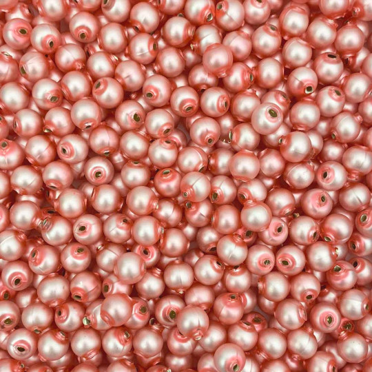 30 Matte Light Pink Round Glass Beads 8 mm ~ Czech Republic
