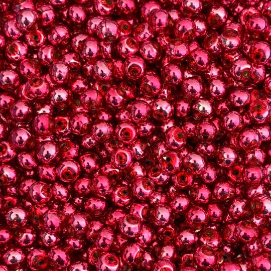 30 Medium Pink Round Glass Beads 8 mm ~ Czech Republic