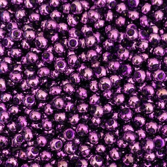 30 Violet Purple Round Glass Beads 8 mm ~ Czech Republic