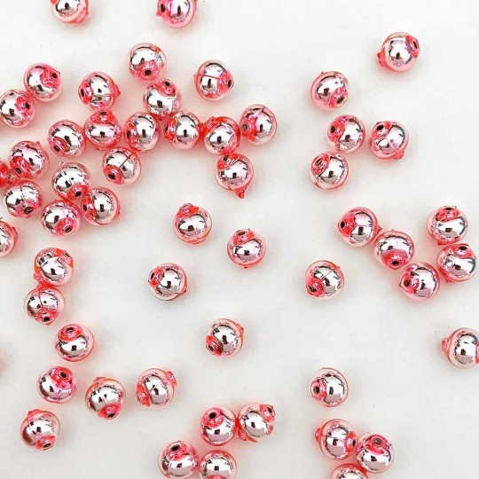 30 Light Pink Round Glass Beads 8 mm ~ Czech Republic
