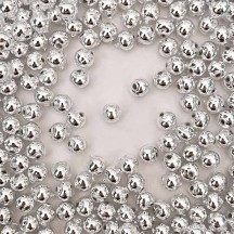 30 Silver Round Glass Beads 8 mm ~ Czech Republic
