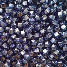 10 Light Blue Faceted Cube Blown Glass Beads 10mm ~ Czech Republic