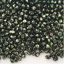 10 Forest Green Faceted Cube Blown Glass Beads 8mm ~ Czech Republic