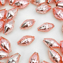 6 Light Pink Classic Barrel Glass Beads 1" ~ Czech Republic