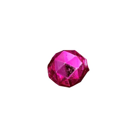 6 Hot Pink Faceted Ball Blown Glass Beads 18mm ~ Czech Republic