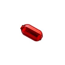 8 Red Emerald Cut Blown Glass Beads .875" ~ Czech Republic
