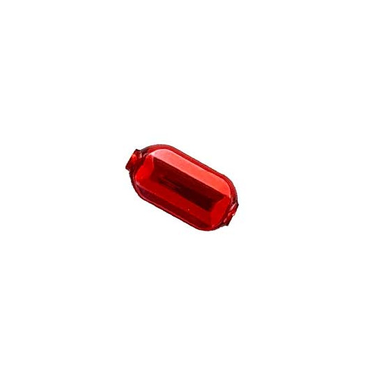 8 Red Emerald Cut Blown Glass Beads .875" ~ Czech Republic