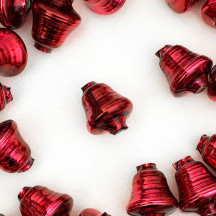 3 Blackberry Bell Beads 1" ~ Czech Republic